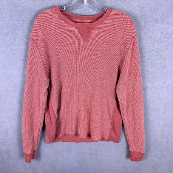 Lucky Brand Other - Lucky Brand Mens Strong Boy Thermal Waffle‎ Knit Long Sleeve Shirt L Red Skate